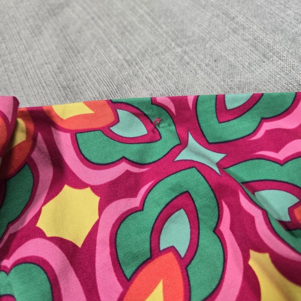 Ellen Ollie Sz 4 One Shoulder Dress Bow Bright Pink 80s 90s Southern Fit Flare - Picture 8 of 13